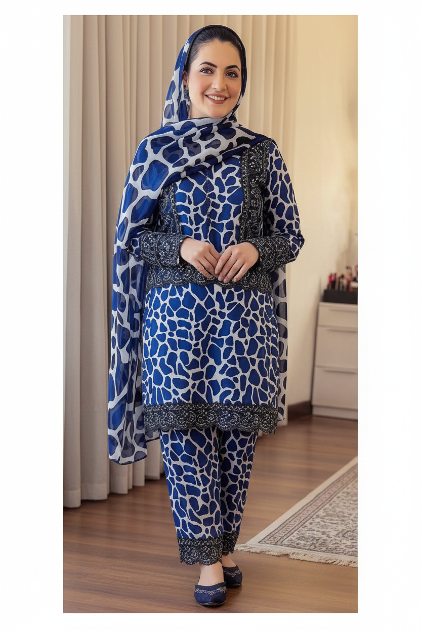 Premium Silk 3Pc With Patches